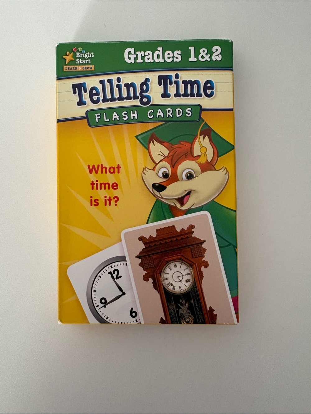 Telling Time Flash Cards - Yellow 1&2 grade